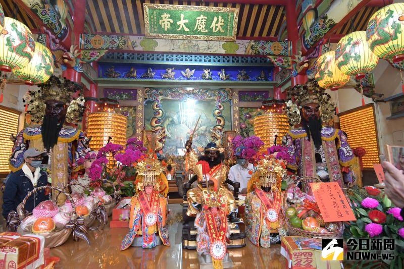 溪州鄉水尾震威宮主祀伏魔大帝（鍾馗爺），鍾馗的廟宇比較少，這是水尾村的重要特色。（圖／NOWnews記者陳雅芳攝，2021.01.01）