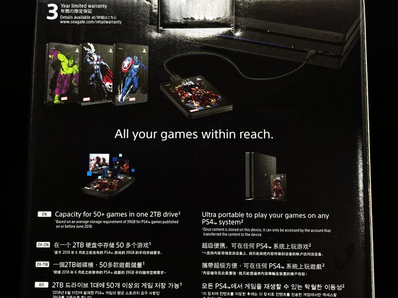 以平均39GB的PS4遊戲計算，可以放入50款以上遊戲