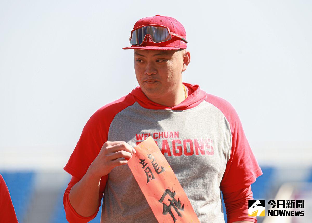 ▲味全龍投手廖任磊。（圖／記者葉政勳攝 , 2021.02.01）