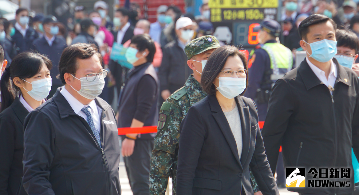 ▲今520蔡英文一早先去國防部視察軍隊防疫。（圖/資料照）