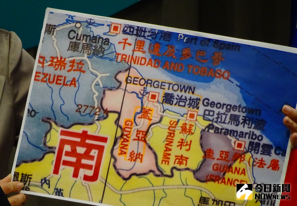 ▲蓋亞那位處南美洲東北部，鄰近加勒比海，位置上是加勒比海聯繫中南美洲的要衝，戰略地位重要。（圖／記者呂炯昌攝）