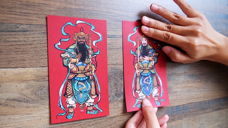 ▲486團購「過年三寶」有門神、灶神、財神，特別開發製作小尺寸及迷你版。（圖／486團購提供）