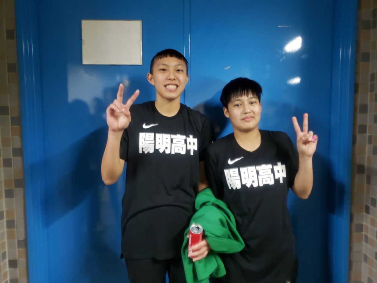 ▲陽明兩位後場新星江子柔和張聿嵐。（圖／黃建霖攝）