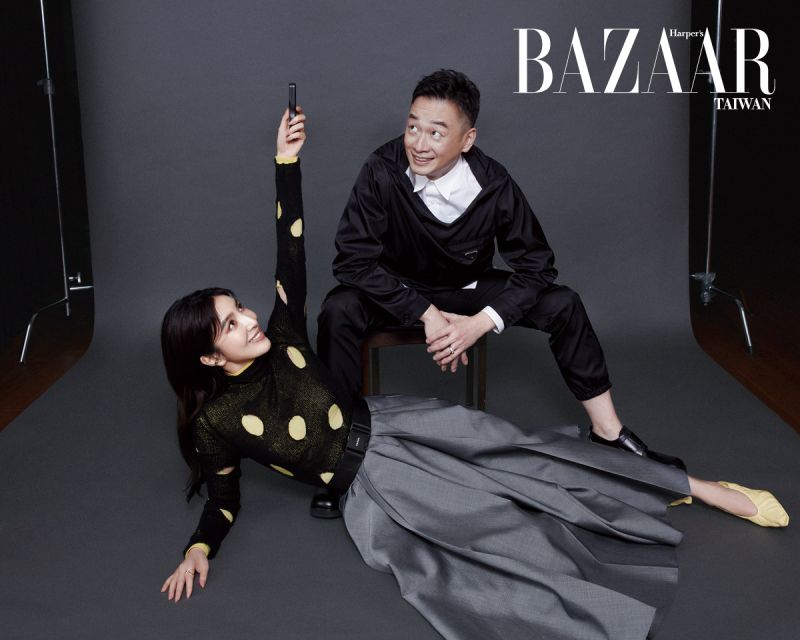 ▲▲▼楊謹華(左)和老公Ben相處非常甜蜜。(圖/Harper’s