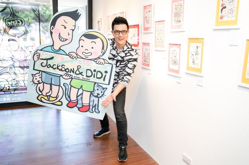 ▲蔣偉文插畫主題圍繞2個兒子。(圖/艾迪昇)