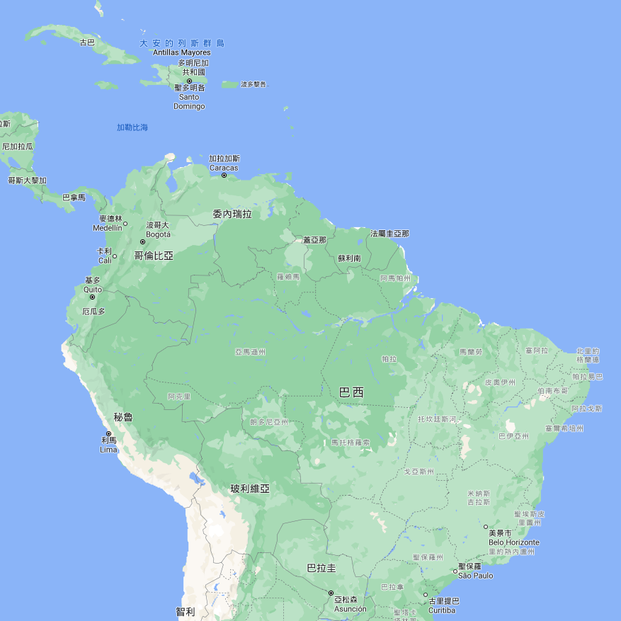 ▲泛美衛生組織（PAHO）指出，在加拿大及巴西檢測出COVID-19（2019冠狀病毒疾病）新變異株Omicron後，這個變異株可能很快散布到其他北美及南美國家。地理位置示意圖。（圖／截取自Google Map）