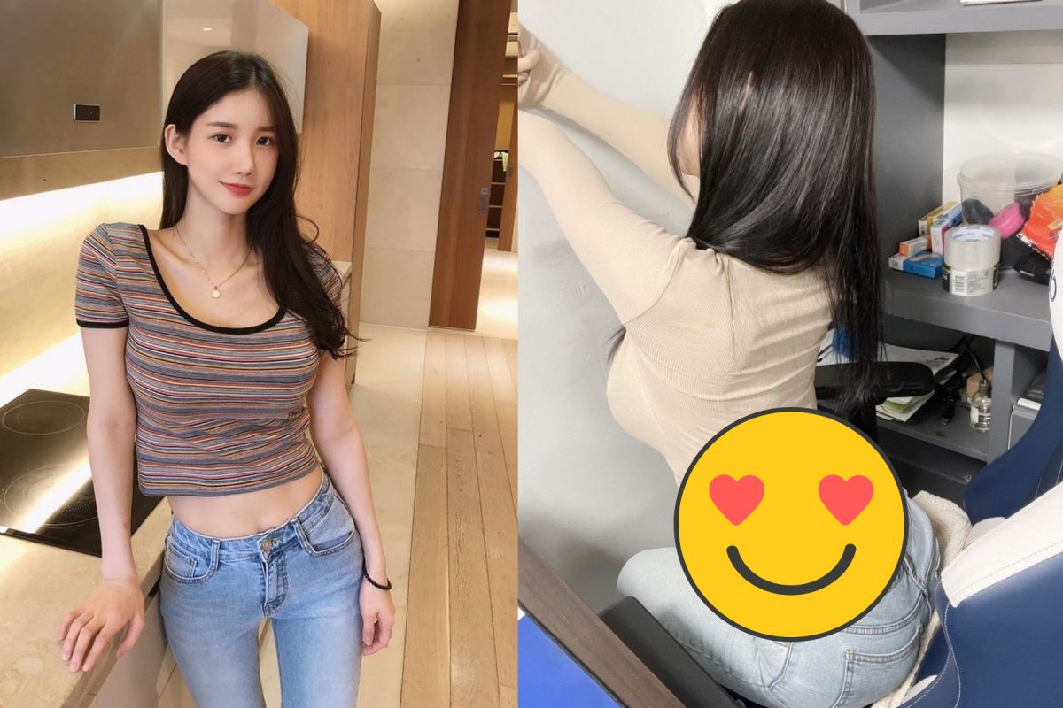 ▲DJ MIU伸懶腰，粉嫩心機走光。（圖／DJ MIU IG） 