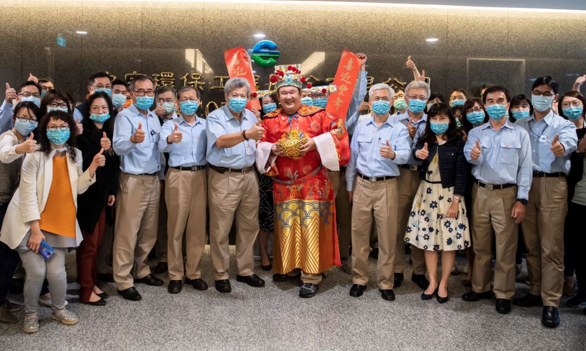 ▲中鋼公司董事長翁朝棟率經營團隊於春節前夕到各單位拜年。(圖／記者黃守作攝，2021.02.09)