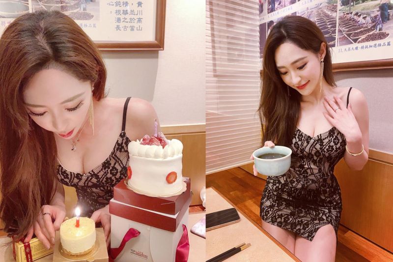 ▲貝琪渾圓上圍和深溝全現形。(圖/貝琪IG)