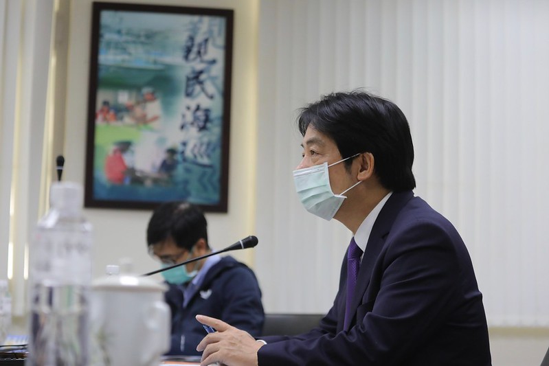 ▲副總統賴清德12日前往高雄的興達港慰勉海巡基地執勤人員。（圖／總統府提供）