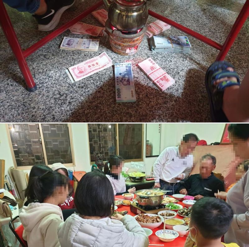 ▲一名網友在臉書社團《爆廢1公社》發文並附上昨(11)日除夕圍爐的照片。(圖/翻攝自《爆廢1公社》)