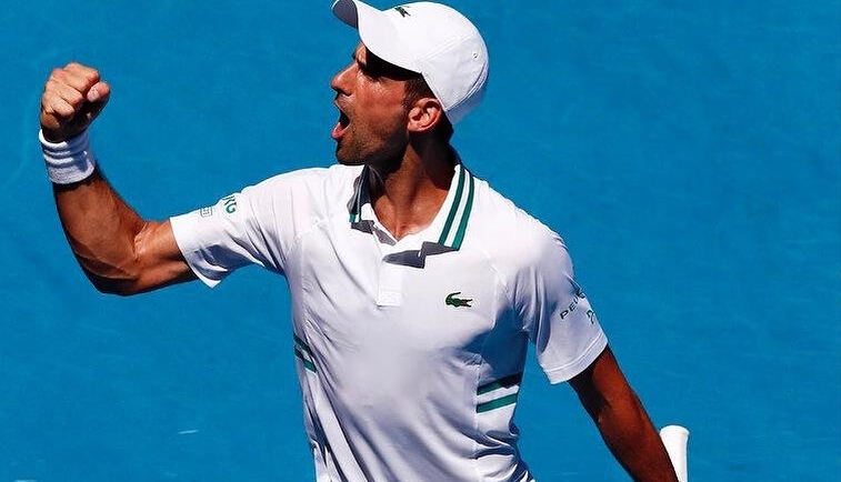 ▲世界球王喬科維奇（Novak Djokovic）挺進澳洲網球公開賽16強，但他表示自己「肌肉拉傷」，是否能夠繼續尋求衛冕尚未確定。（圖／翻攝自喬科維奇IG）