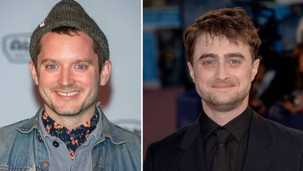 ▲伊利亞伍德（左）、丹尼爾瑞德克里夫，首度合體。（圖／美聯社）

