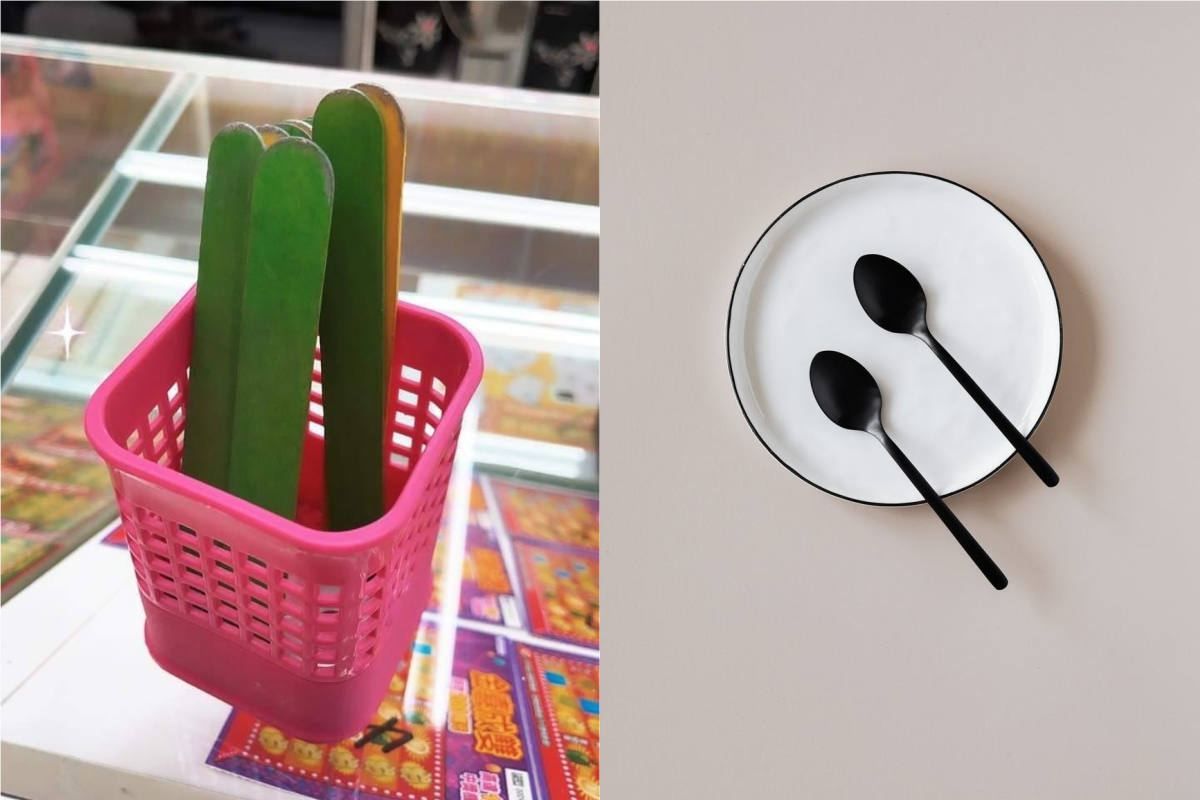 ▲網友分享，有客人把自己的湯匙拿去刮開括刮樂。（示意圖／翻攝自《爆怨2公社》、《pexels》 ）