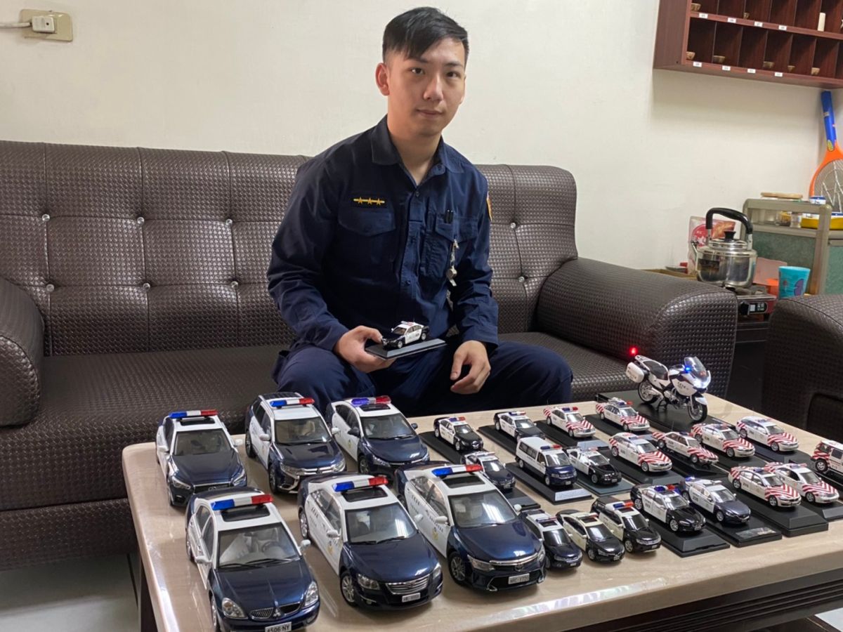 ▲仁武分局警員郭勁南，夢想是全部擁有服務過每個單位的巡邏車。（圖／仁武分局提供）