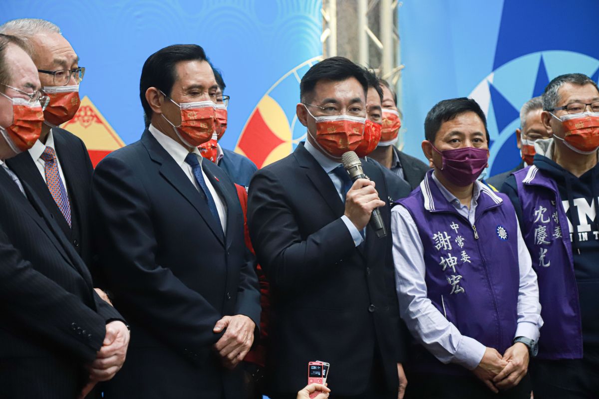 ▲國民黨主席江啟臣17日對修憲表達明確立場，凡是涉及變更國家定位的提案，國民黨都不會支持。（圖／記者葉政勳攝，2021.02.17）