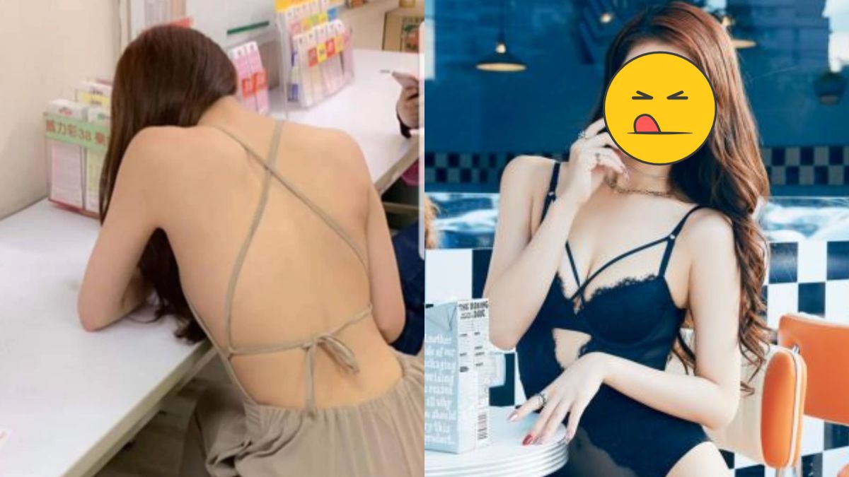▲彩券美背正妹身分曝光。（圖／爆廢公社二館、JKF提供）