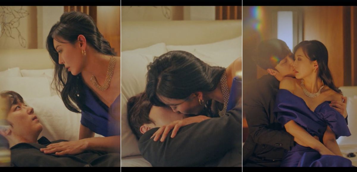 ▲劇中，尹鐘焄（左）與前妻金素妍玩一夜情。（圖／愛奇藝國際站）