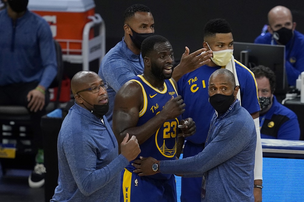 ▲Draymond Green被吹技術犯規。（圖／美聯社／達志影像）