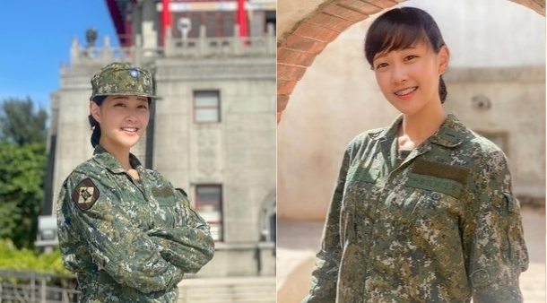 ▲23歲女少尉蔡佩璇,甜美長相引起網友關注。(圖/翻攝國軍《同袍儲蓄會粉絲團》)