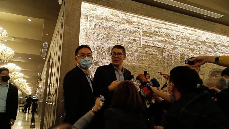 ▲國民黨24日的新春餐敘由中常委作東,黨主席江啟臣、前總統馬英九、前立法院長王金平、智庫副董事長連勝文都應邀出席,餐敘氣氛熱絡。圖為連勝文。(圖/記者陳弘志攝,2021.02.24)