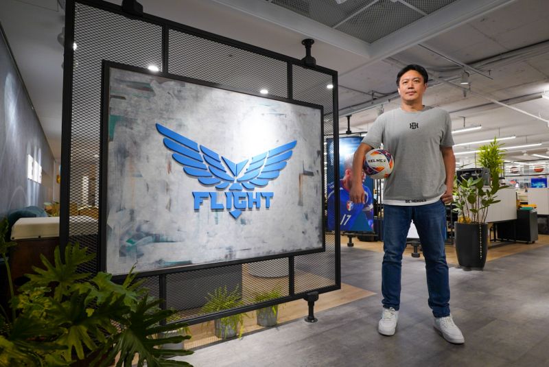 ▲展逸國際企業將投入企業甲級足球聯賽,董事長張憲銘相當期待。(圖/展逸國際提供)