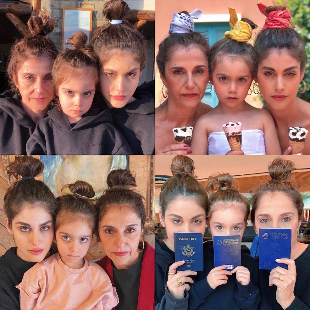 ▲黎巴嫩名模祖孫三代擁有高顏值。（圖／翻攝自IG@nouraridaofficial）