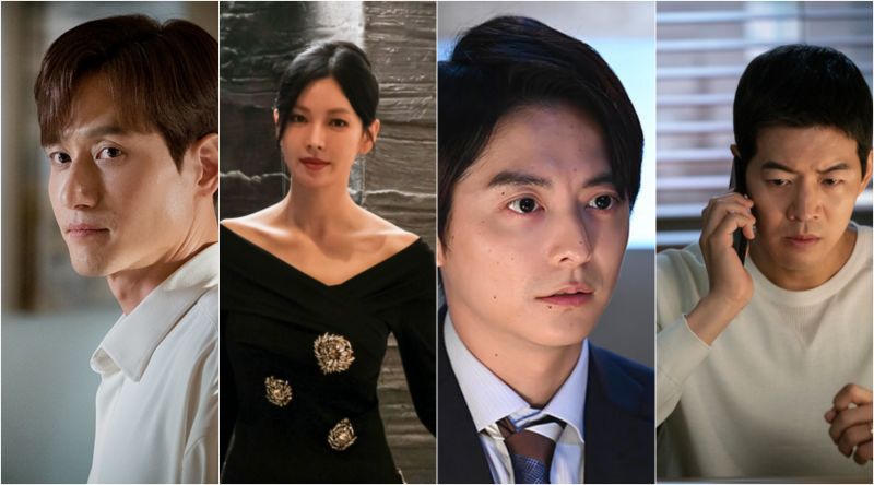▲朴海俊（左起）、金素妍、小池徹平、李相侖都在戲劇中飾演出軌渣男渣女角色。（圖／翻攝JTBC、SBS、YTV）