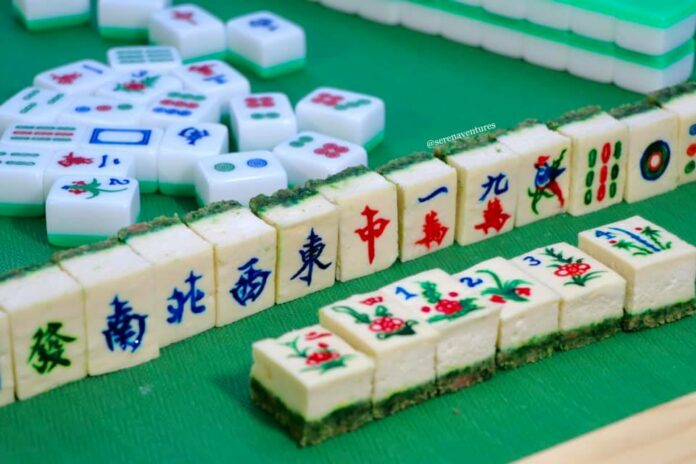 ▲A pair of sisters in California recently made “mahjong cheesecake” and shared a recipe, stirring a discussion among social media.  (Courtesy of serenaventures/Instagram)