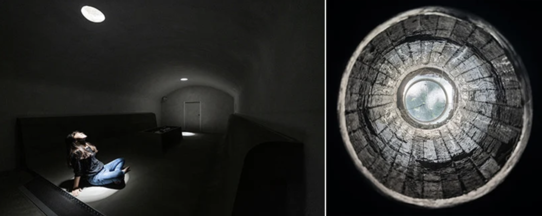 ▲Skylight detail in the larger air-raid shelter (Courtesy of Yi-Hsien Lee 李易暹）