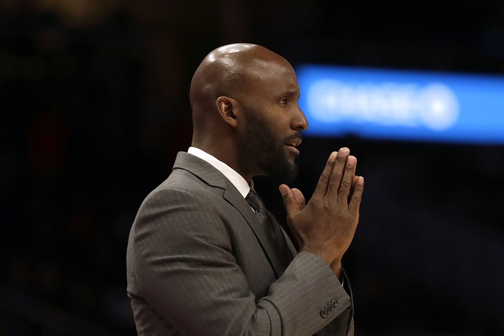 ▲老鷹主帥Lloyd Pierce。（圖／美聯社／達志影像）