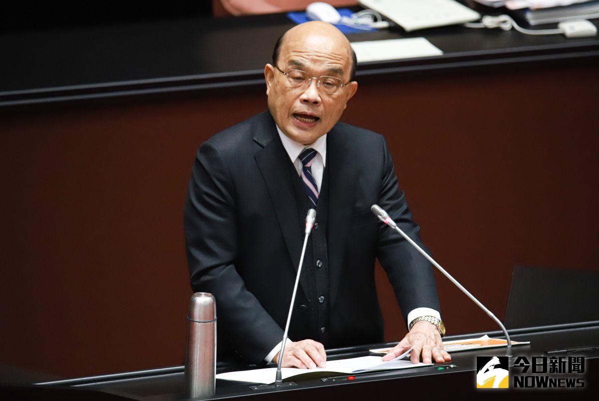 ▲行政院長蘇貞昌在施政報告大力宣揚，在經過這次疫情，世界更看見台灣，因為防疫有成，台灣被譽為世界最安全的地方，因為半導體產業的成功，也被譽為世界最重要的地方之一。（圖／記者葉政勳攝 , 2021.03.02）