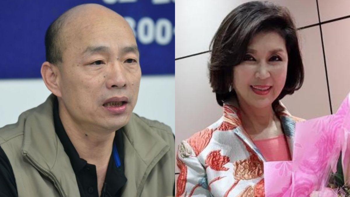 ▲韓國瑜（左圖）攜妻女參加白嘉莉壽宴。（圖／記者林柏年攝、公關照）