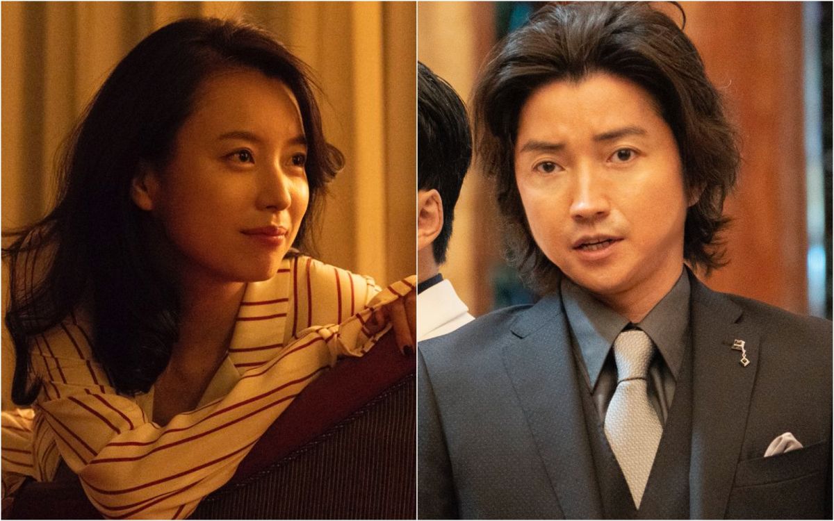 ▲片中，韓孝周（左）為了換取情報，色誘藤原龍也。（圖／鴻聯國際）