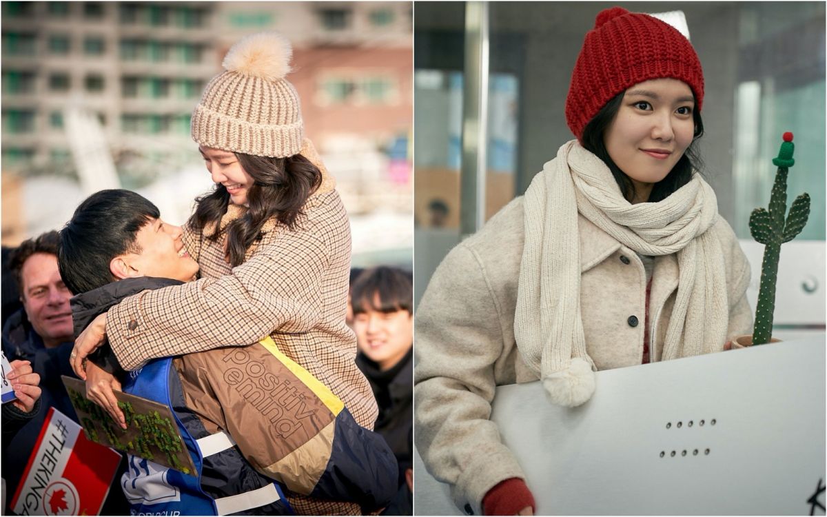 ▲秀英（右）片中跟男友雪地裡談戀愛。（圖／華映娛樂）