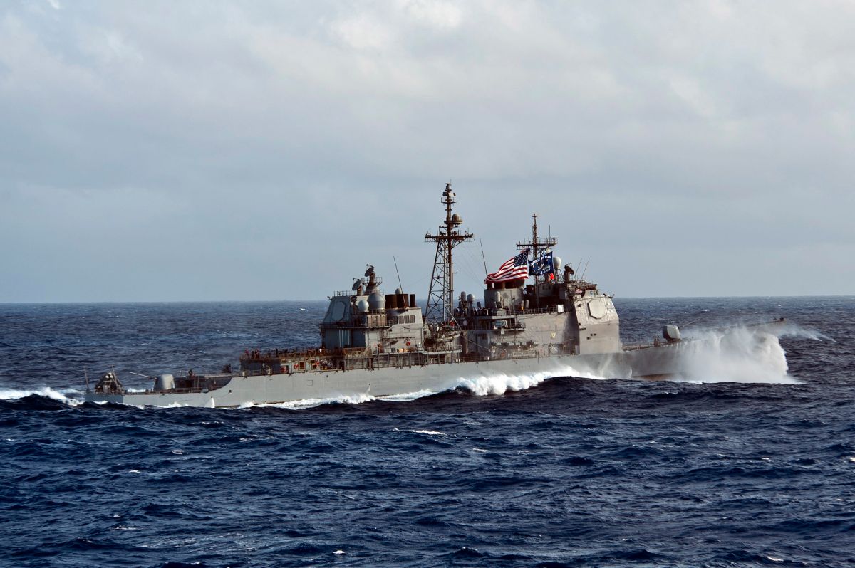 ▲美國海軍提康德羅加級巡洋艦莫比爾灣號（Mobile Bay）。（圖／美國海軍）
