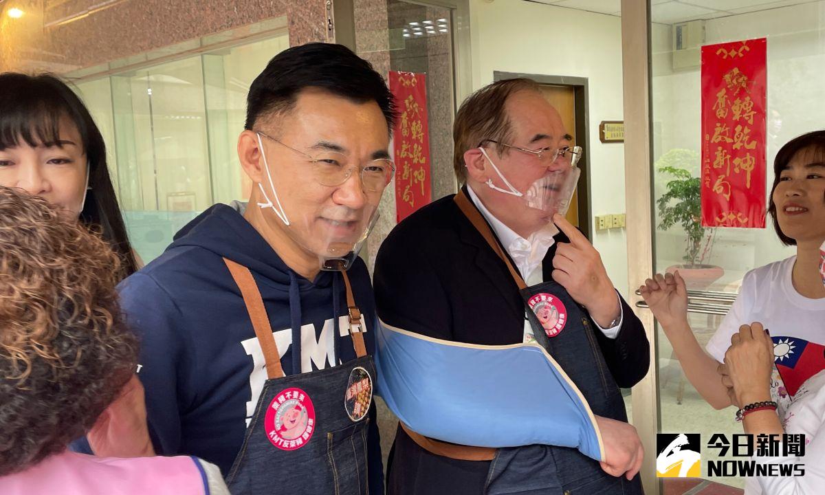 ▲針對台中紅派掌門人、前總統府秘書長廖了以被稱作是國民黨地下黨主席的說法，現任黨主席江啟臣與秘書長李乾龍都紛紛駁斥，表示是無稽之談。（圖／記者丁上程攝，2021.03.08）