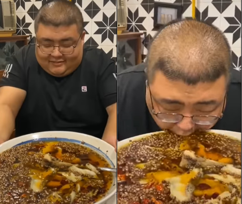 ▲中國吃播網紅泡泡龍驚傳猝逝，得年29歲。（圖／翻攝紅雨老師YouTube）