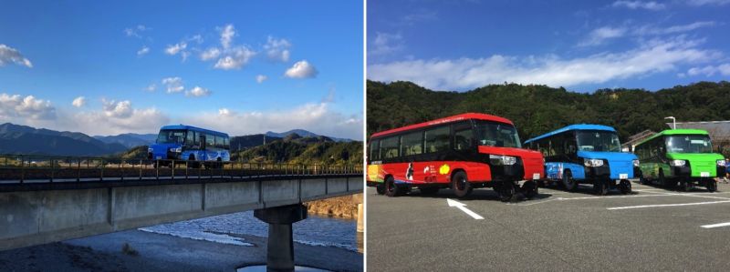 ▲阿佐海岸鐵道其實由迷你巴士改造而成,只需15秒的時間,就可以將列車車輪和車用橡膠輪胎作切換,以便因應行駛需要而選取合適模式。(圖/公關照片)