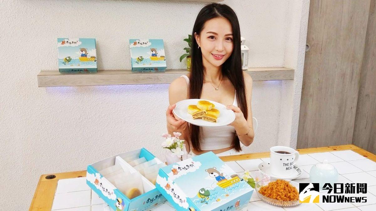 ▲業者把生魚片等級的黑鮪魚、旗魚肉製成魚鬆，研發成方便實用、口感獨特的魚鬆餅。（圖／記者陳美嘉攝，2021.03.13）