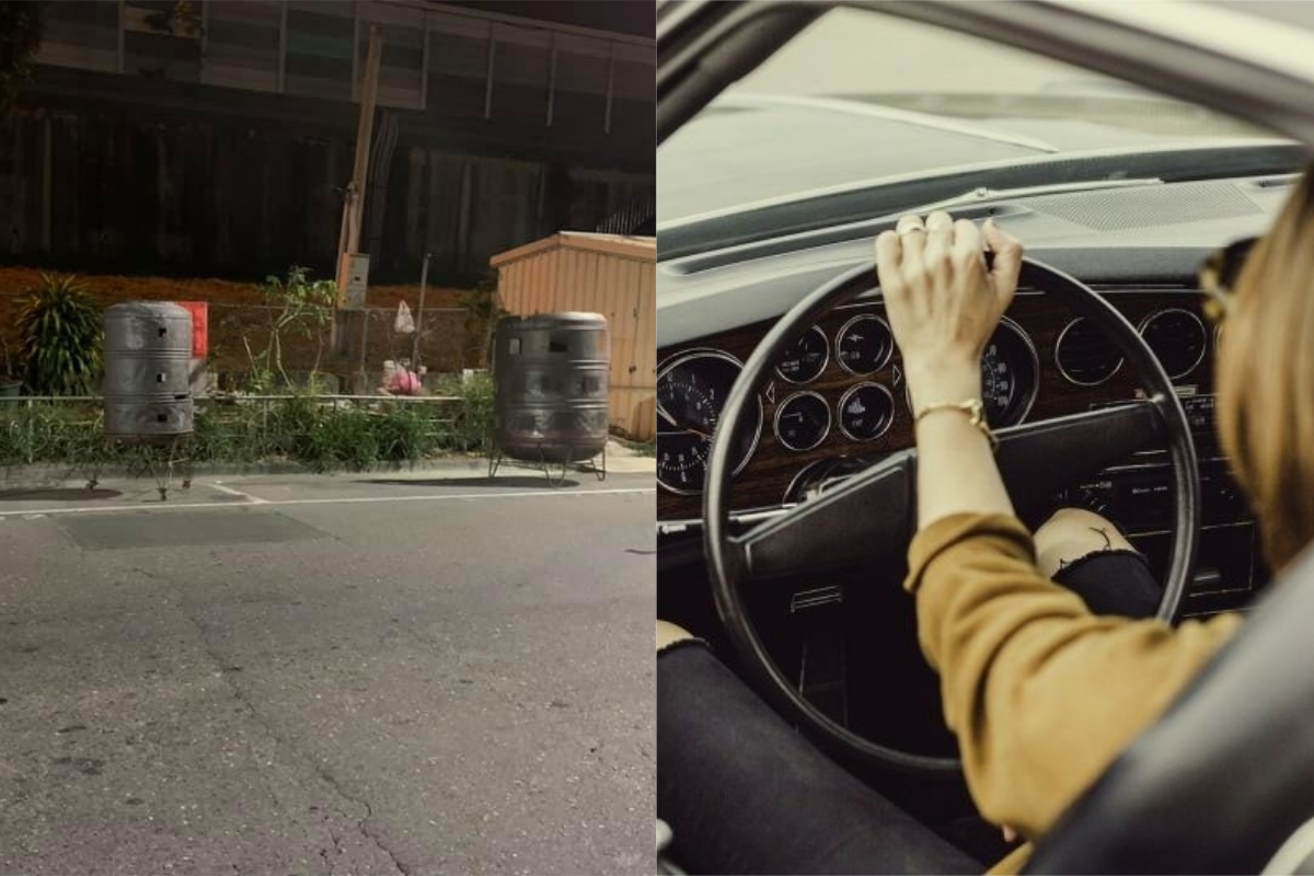▲有網友發現路邊的停車格，竟被擺了兩個金爐，讓他相當傻眼。（示意圖／翻攝自《爆怨公社》及《pexels》）