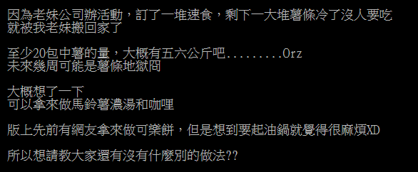 ▲網友在PTT提問「隔夜薯條如何重回美味？」釣出內行分享「起死回生撇步」。（圖／翻攝自PTT）