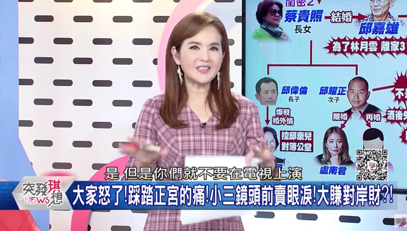 ▲安幼琪忍不住情緒,在錄影現場氣飆林月雲母女。(圖/突發琪想YouTube)