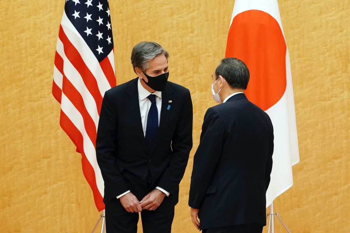 ▲由日本與美國外交及國防首長舉行的「日美安全保障協議委員會」16日在東京舉行。（圖／美聯社／達志影像）