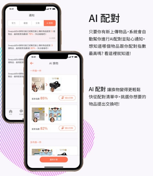 ▲Swapub全球首創AI智能交換機制讓交換變得快狠準。(圖/Swapub提供)