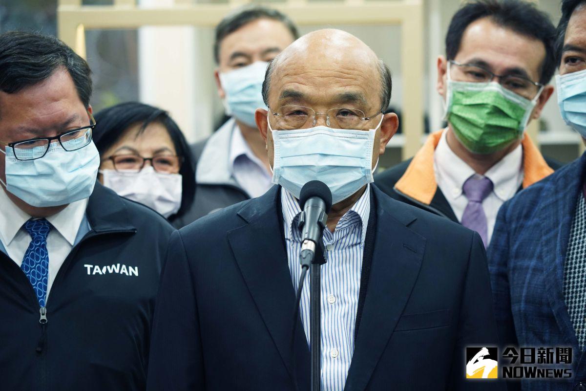 ▲蘇貞昌表示，台灣做為站在民主、自由，而且被世界評量為最好的國家之一，「我們都會跟價值相同的國家一起合作」。（圖／記者李春台攝，2021.03.21）