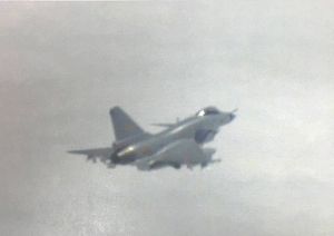 ▲共機2架次殲-10機（J-10）22日闖我西南空域。（圖／國防部提供）