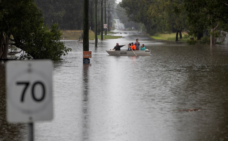 ▲澳洲東岸近日暴雨成災。（圖／美聯社／達志影像）