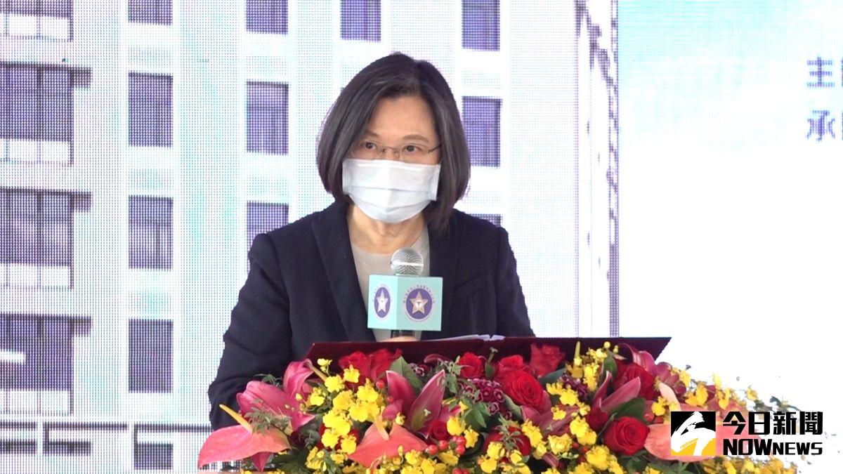 ▲總統蔡英文今出席三軍總醫院松山分院航醫大樓動土典禮，對於F5-Ｅ戰機失事表示遺憾（圖／記者朱永強攝，2021.03.23）