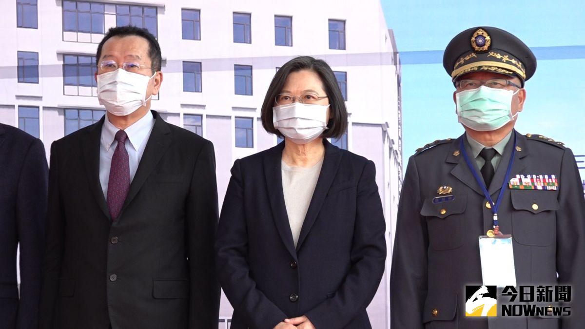 ▲蔡英文今出席三軍總醫院松山分院航醫大樓動土典禮，她致詞時期勉人民需求在哪，國軍就在哪。（圖／記者朱永強攝，2021.03.23）